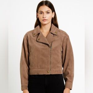 NWOT MINE Women's Corduroy Jacket IN Tan